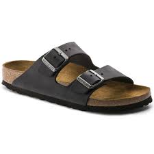 Unisex Traditional Sandal Arizona Black Oiled Leather