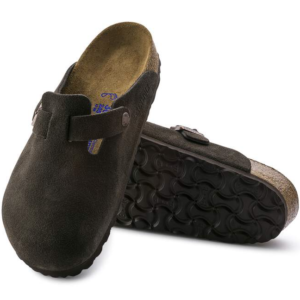 Unisex Boston Clog Mocca Suede Soft Footbed